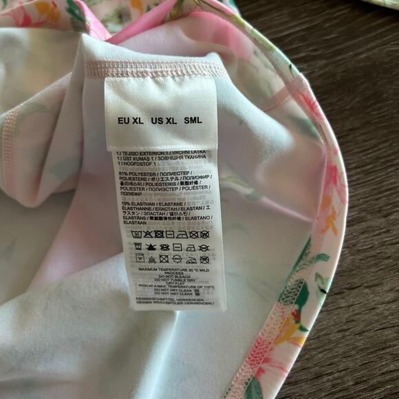 NWOT LoveShackFancy x BOGNER Fire + Ice Margot Zip Floral Top XL Roses Ski Layer - Picture 15 of 16